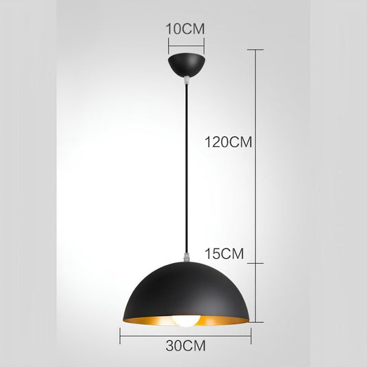 Suspension champignon noire style industriel - Circuzen