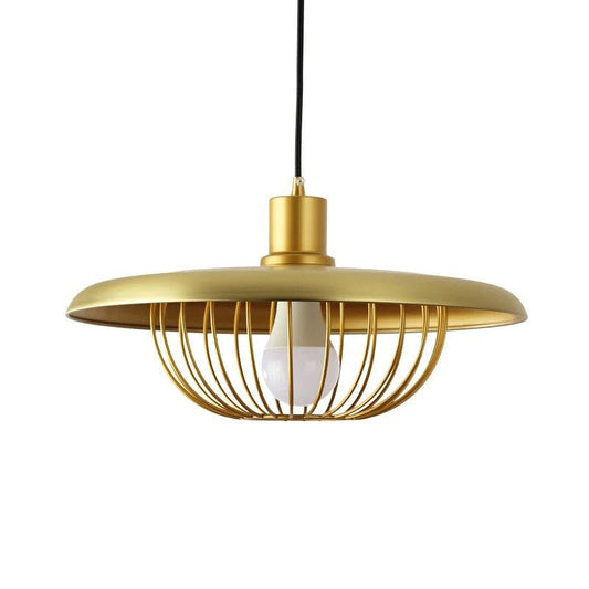 Suspension champignon LED nordique dorée - Circuzen
